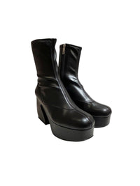 Fitted platform boots - Nero