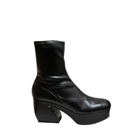 Fitted platform boots - Nero