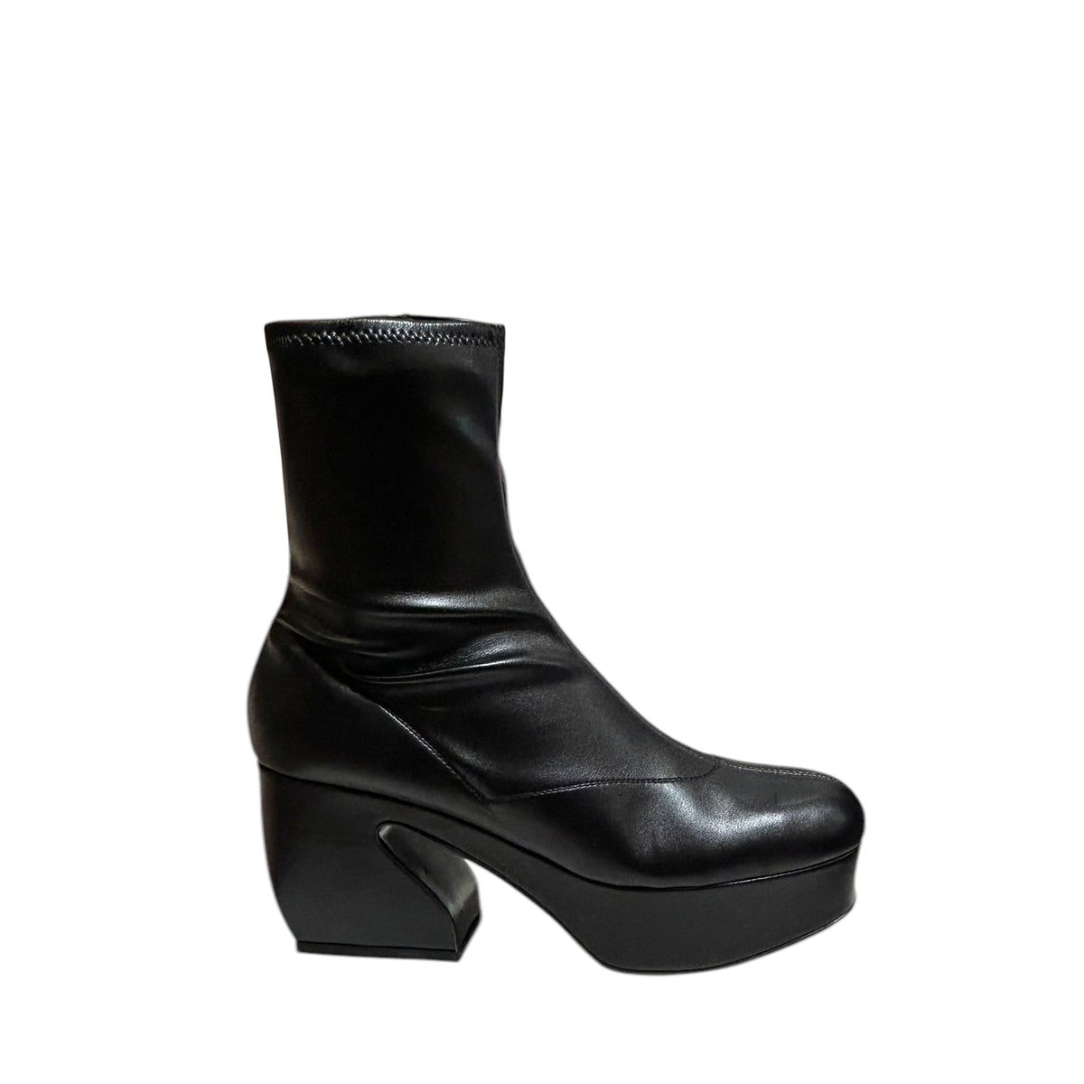 Fitted platform boots - Nero