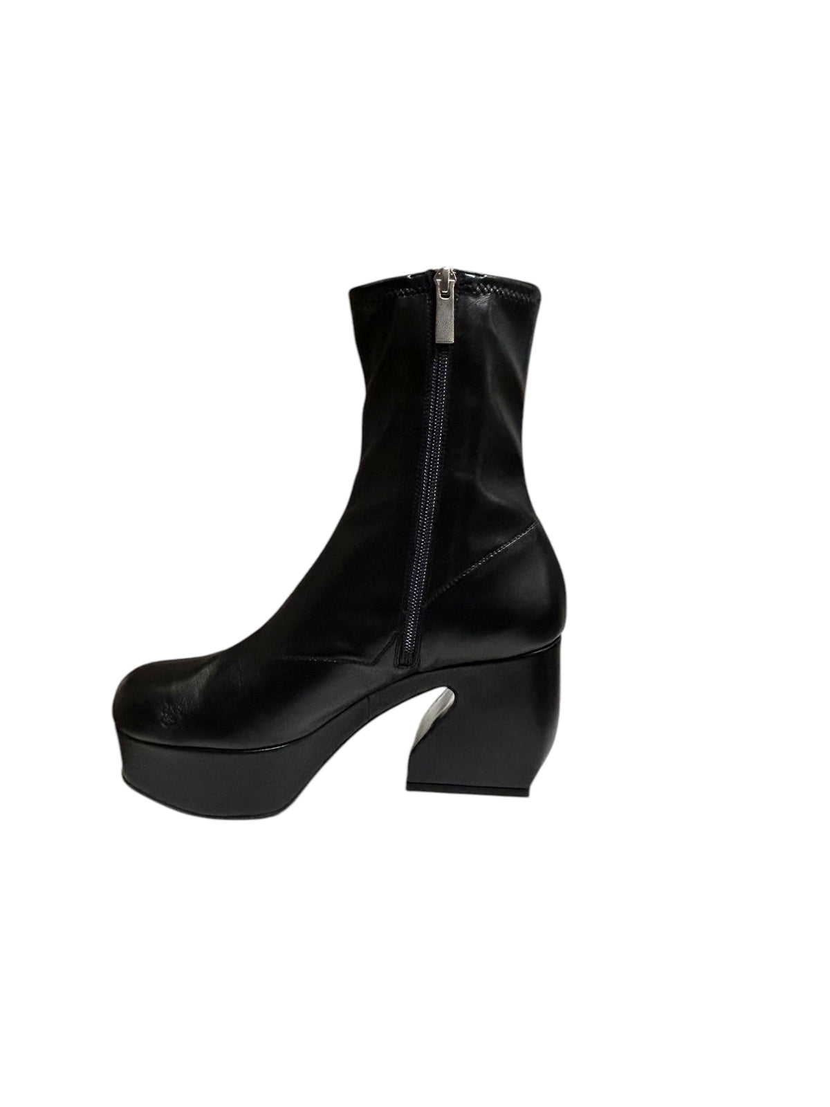 Fitted platform boots - Nero