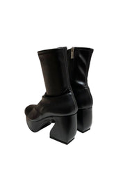 Fitted platform boots - Nero