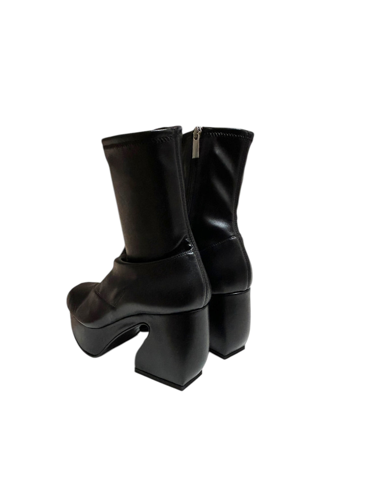 Fitted platform boots - Nero