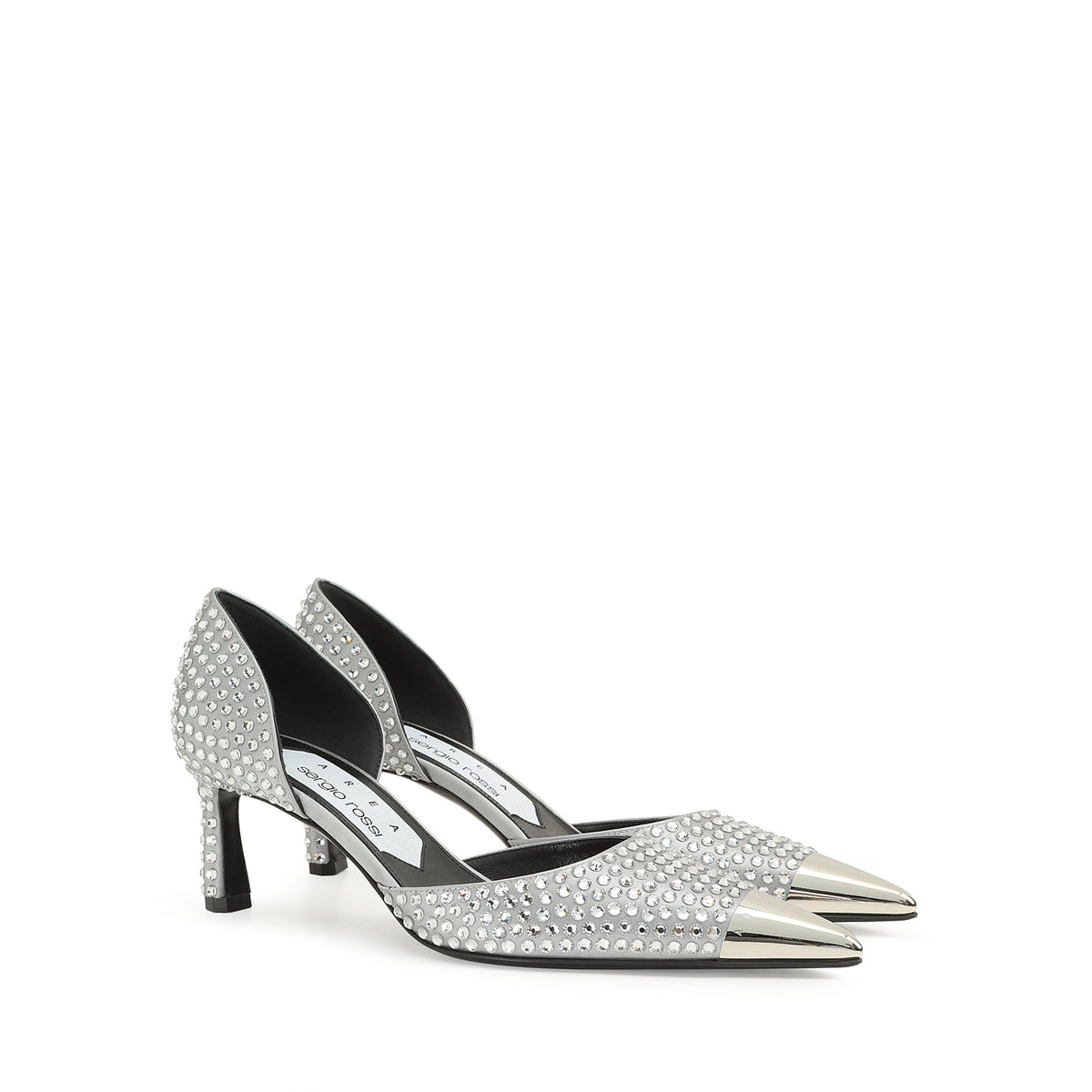 Area Dagger 60 pumps - Silver & Crystal