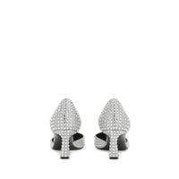 Escarpins Area Dagger 60 en soie - Silver & Crystal