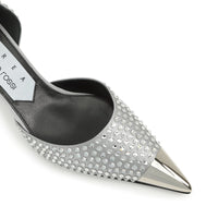Escarpins Area Dagger 60 en soie - Silver & Crystal