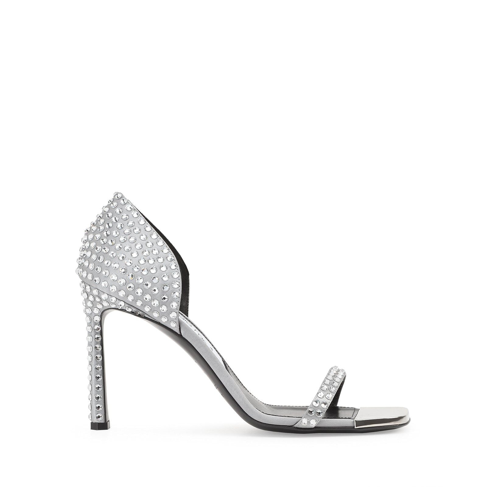 Area Dagger 95 heeled sandals - Silver & Crystal