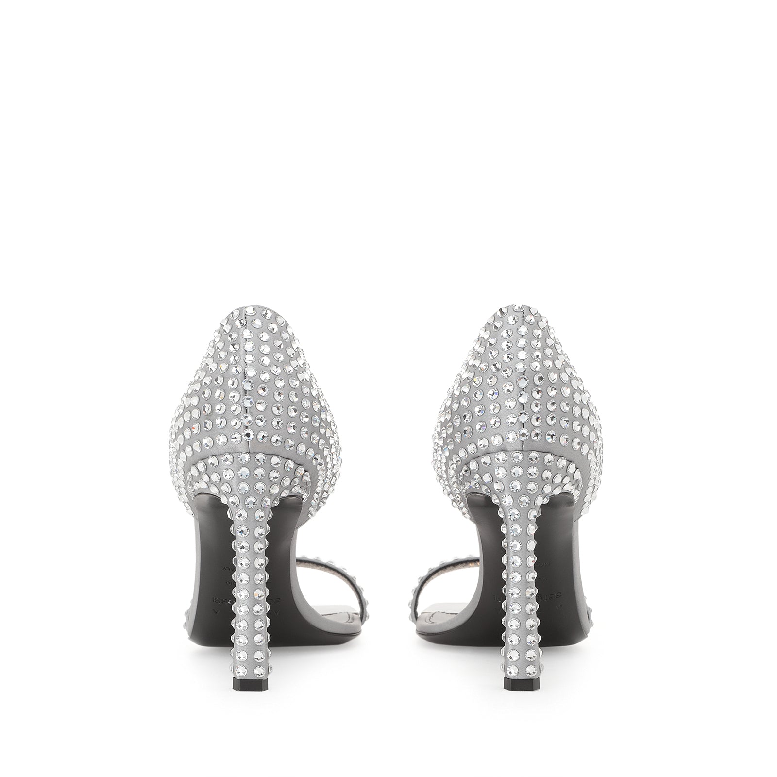 Area Dagger 95 heeled sandals - Silver & Crystal
