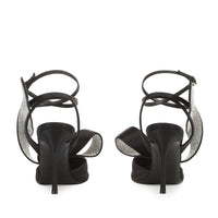 Area Marquise 90 Slingback - Nero & Crystal