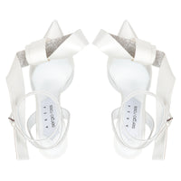 Slingback Area Marquise 90 - Bianco & Crystal