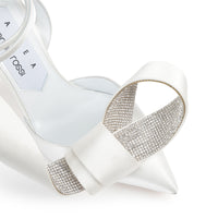 Slingback Area Marquise 90 - Bianco & Crystal
