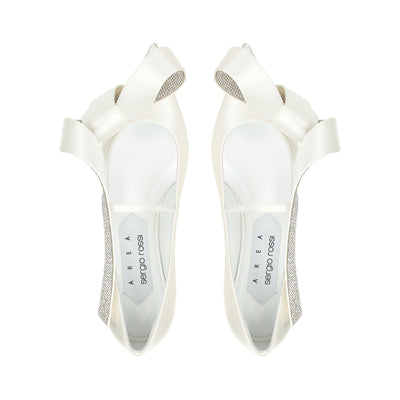 Ballerines Area Marquise - Bianco & Crystal