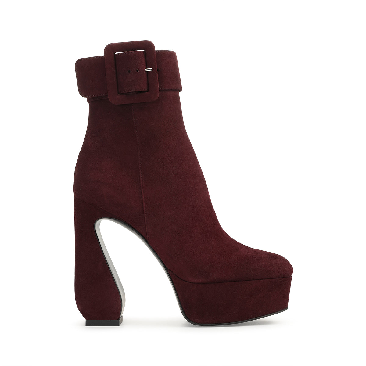 BOTTINES EN DAIM ROUGE
