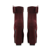 BOTTINES EN DAIM ROUGE