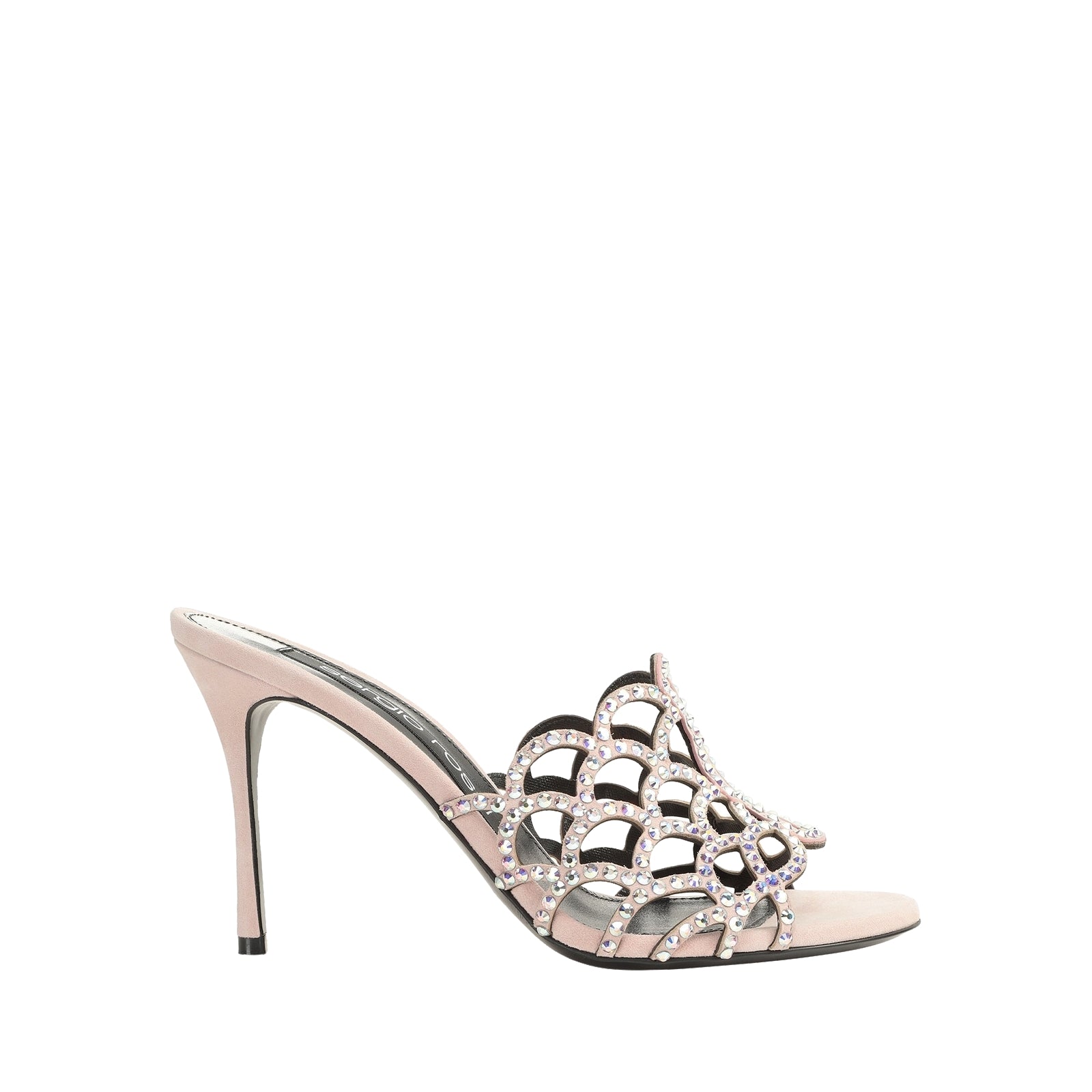 380€   Sandales Sr Mermaid 90 en cuir - Petalo & Ab Crystal