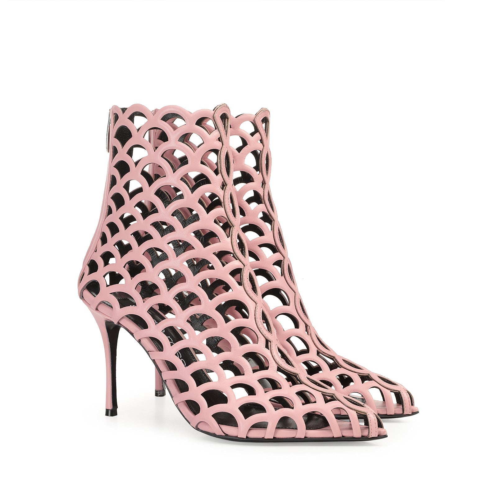 Bottines Sr Mermaid 90 en cuir - Light Rose