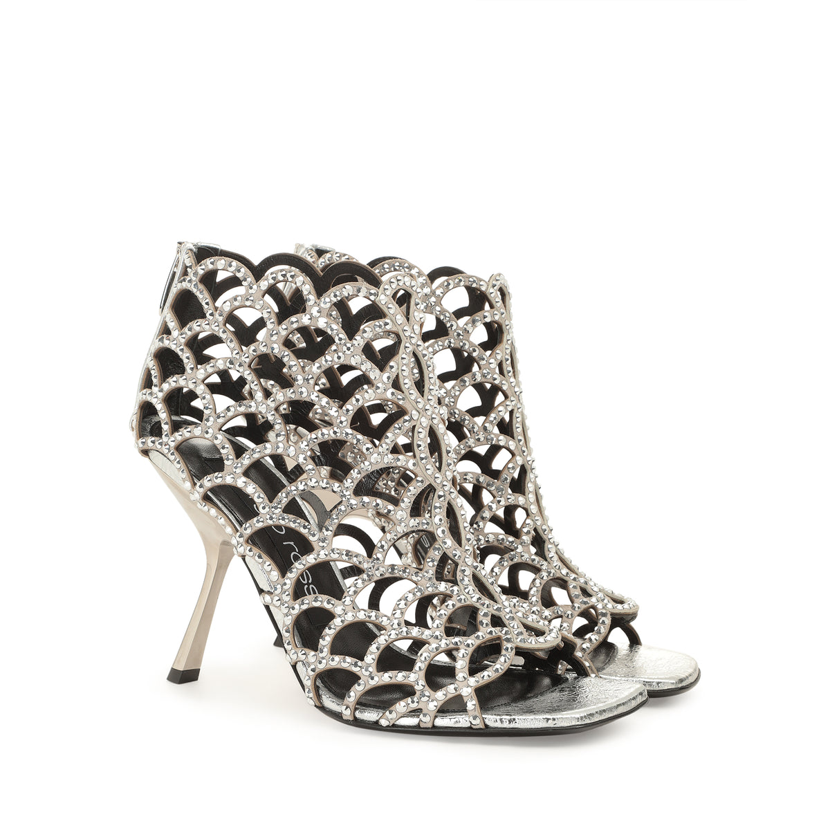 SANDALES SR. SIRÈNE ROCHER LAME'+ROYAL+STRASS