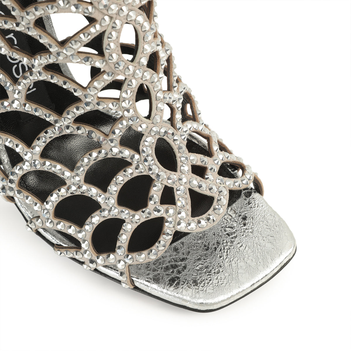 SANDALES SR. SIRÈNE ROCHER LAME'+ROYAL+STRASS