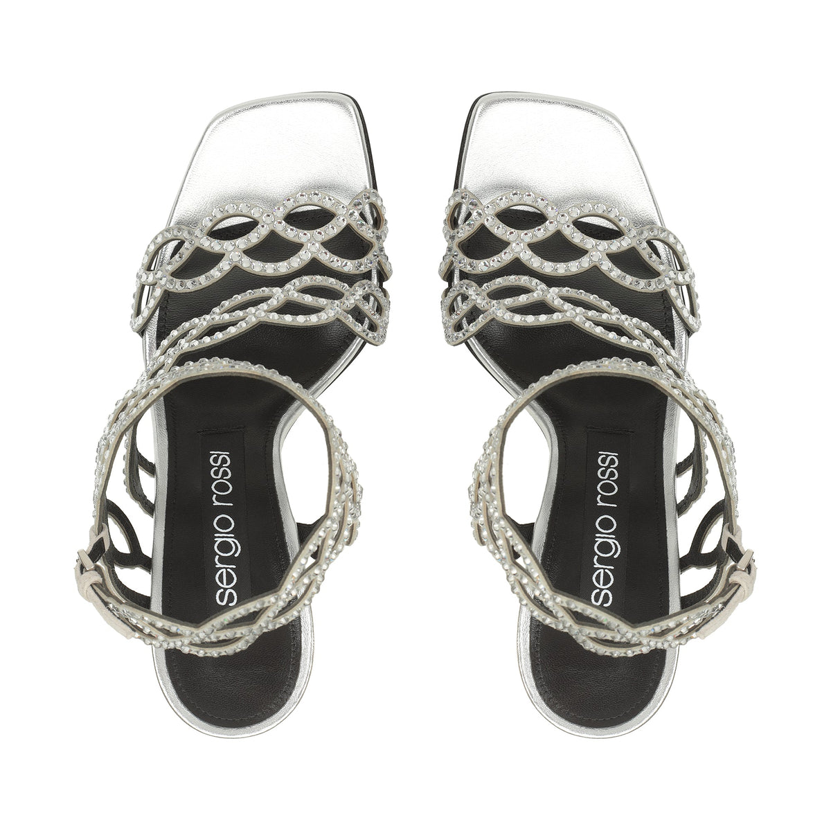 SŒUR SIRÈNE EN SOIE NAPPA + ROYAU + SANDALES EN STRASS