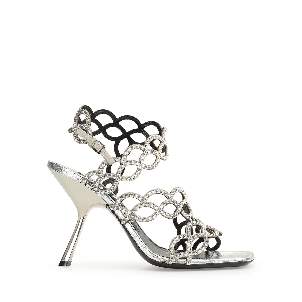 SANDALES SR. SIRÈNE ROCHER LAME'+ROYAL+STRASS