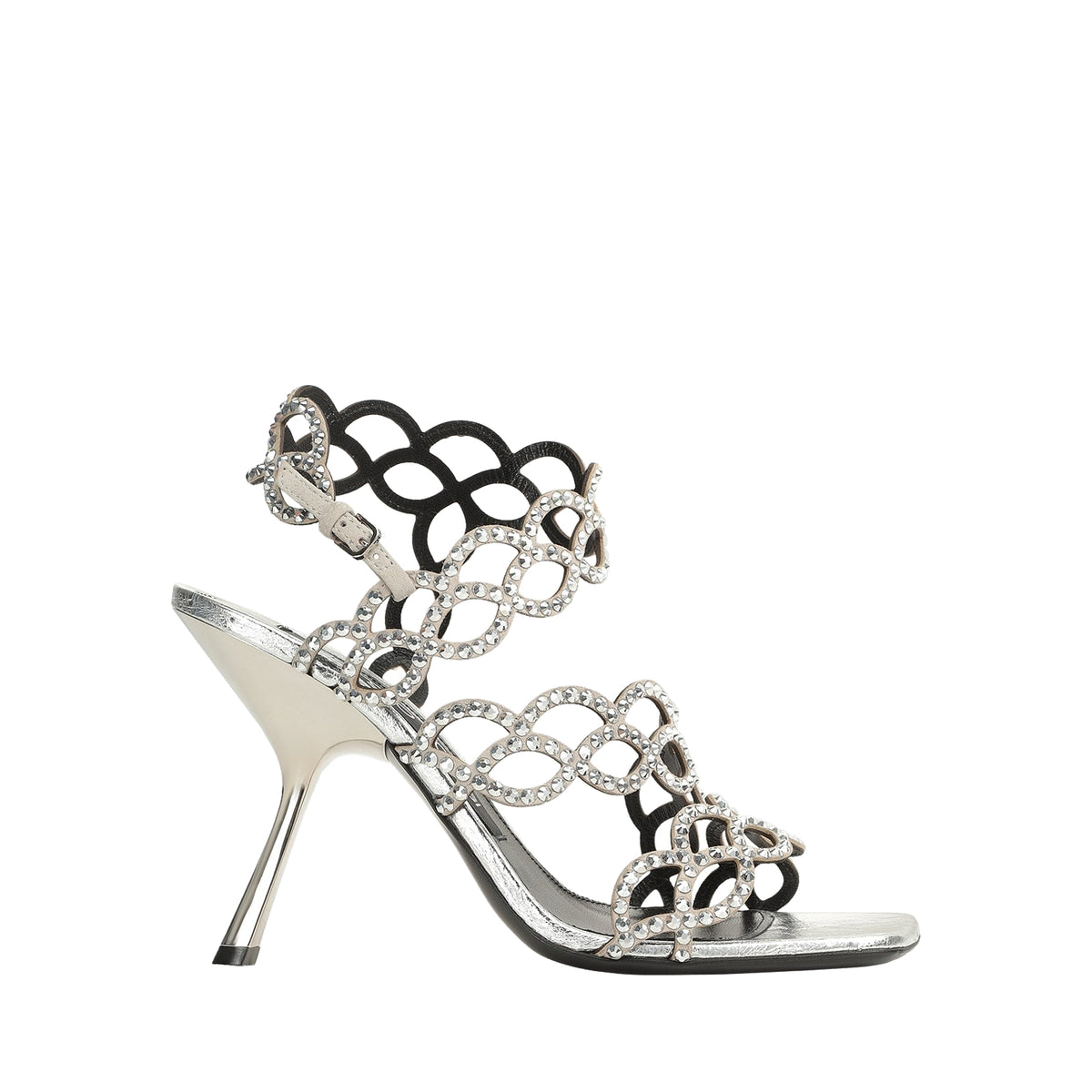 SANDALES SR. SIRÈNE ROCHER LAME'+ROYAL+STRASS