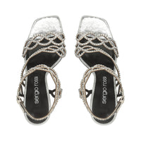 SANDALES SR. SIRÈNE ROCHER LAME'+ROYAL+STRASS