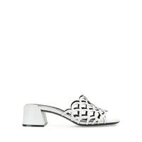 Mules Sr Mermaid 45 en cuir - Bianco