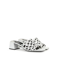 Mules Sr Mermaid 45 en cuir - Bianco