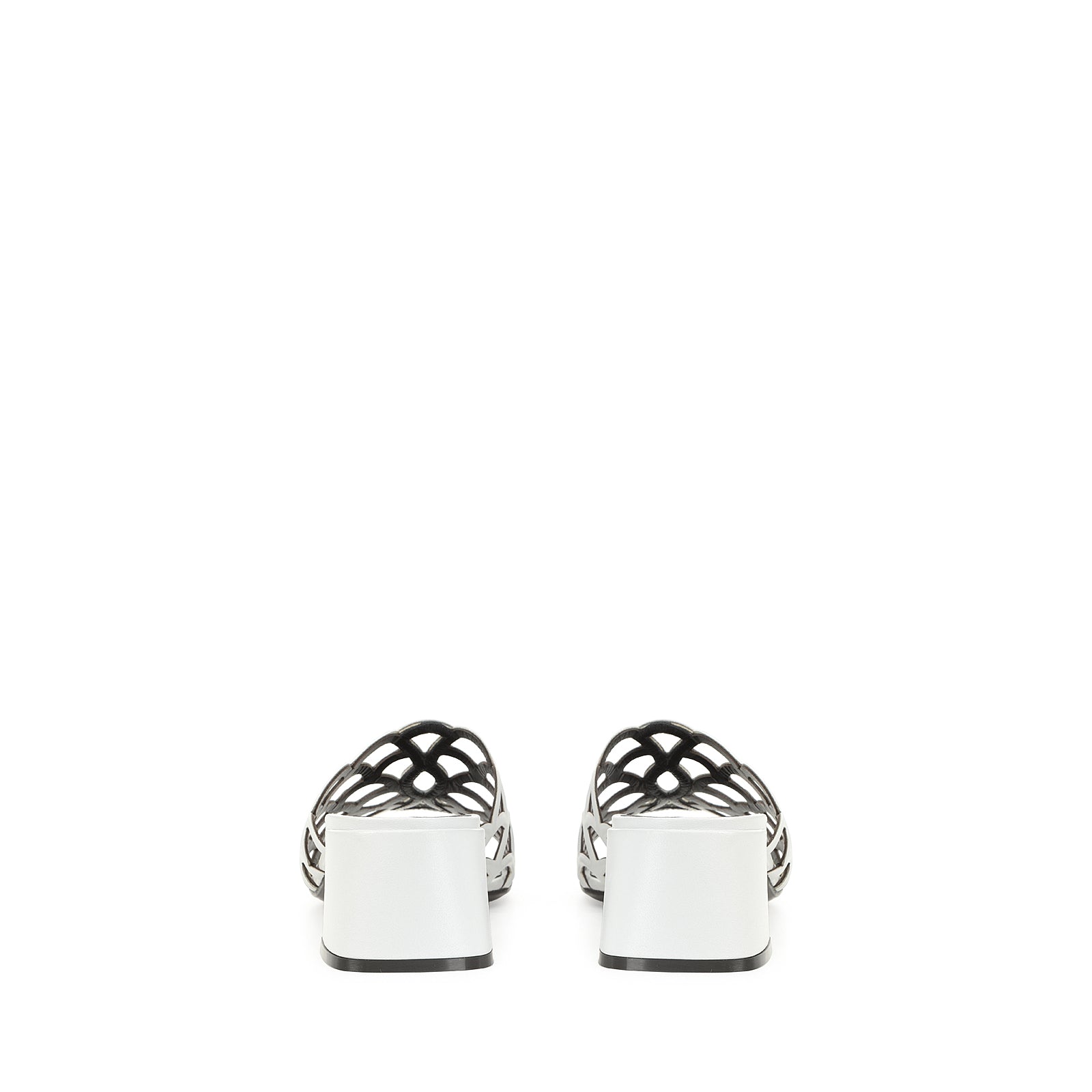 Mules Sr Mermaid 45 en cuir - Bianco