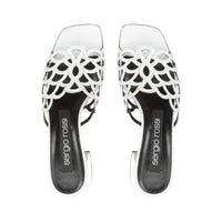Mules Sr Mermaid 45 en cuir - Bianco