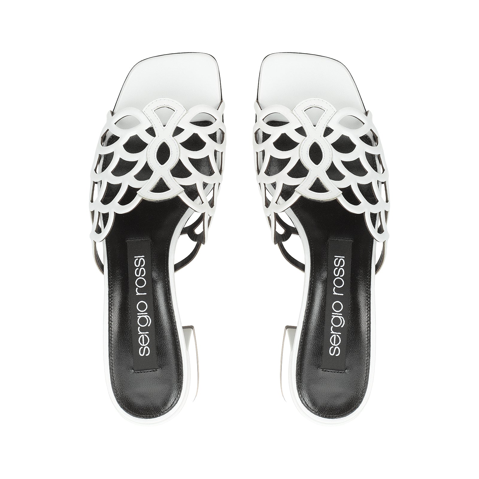 Mules Sr Mermaid 45 en cuir - Bianco