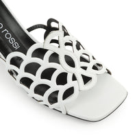 Mules Sr Mermaid 45 en cuir - Bianco