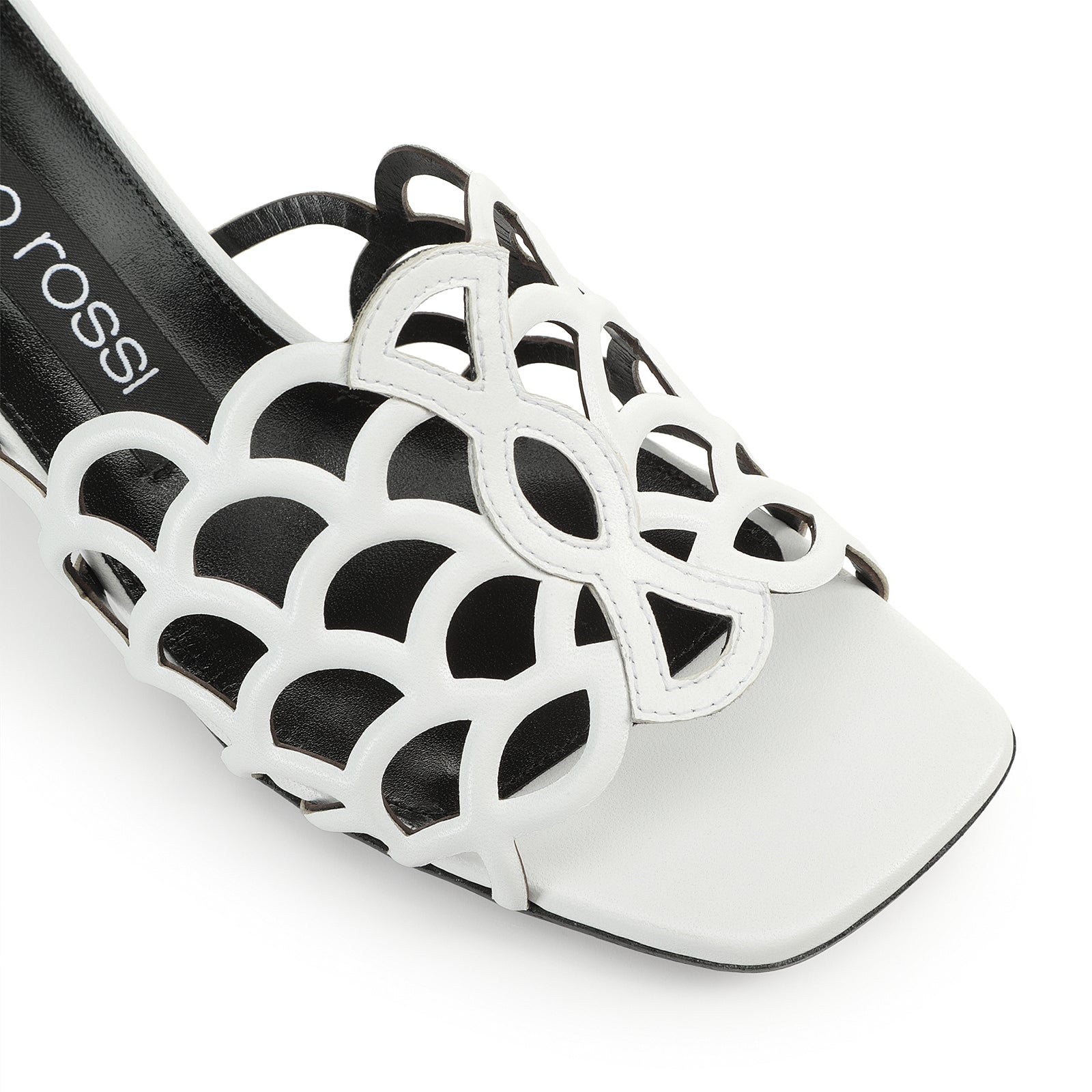 Mules Sr Mermaid 45 en cuir - Bianco