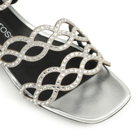 SŒUR SIRÈNE EN SOIE NAPPA + ROYAU + SANDALES EN STRASS