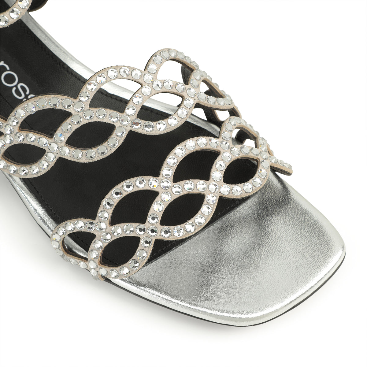 SŒUR SIRÈNE EN SOIE NAPPA + ROYAU + SANDALES EN STRASS