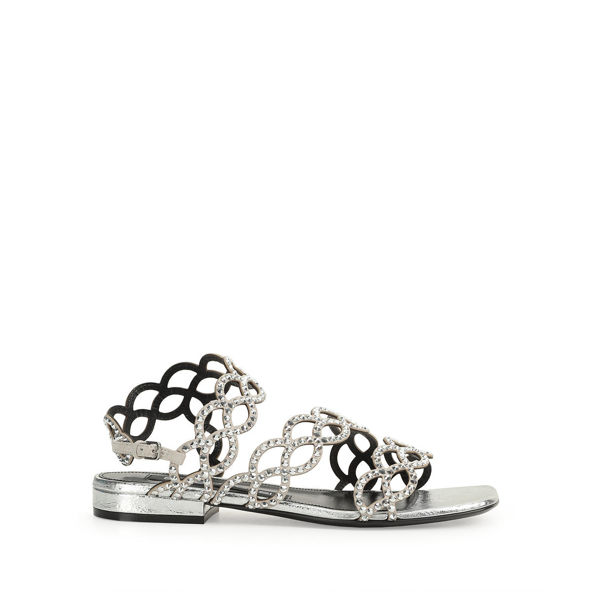 SANDALES SR. SIRÈNE ROCHER LAME'+ROYAL+STRASS