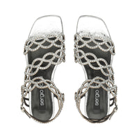 SANDALES SR. SIRÈNE ROCHER LAME'+ROYAL+STRASS