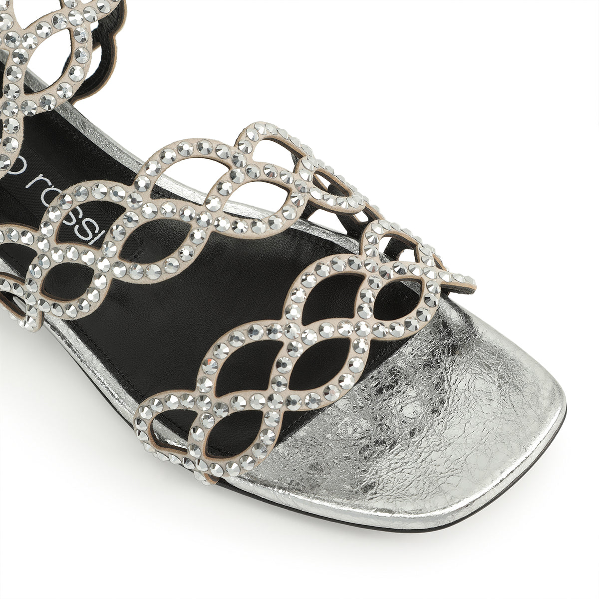SANDALES SR. SIRÈNE ROCHER LAME'+ROYAL+STRASS
