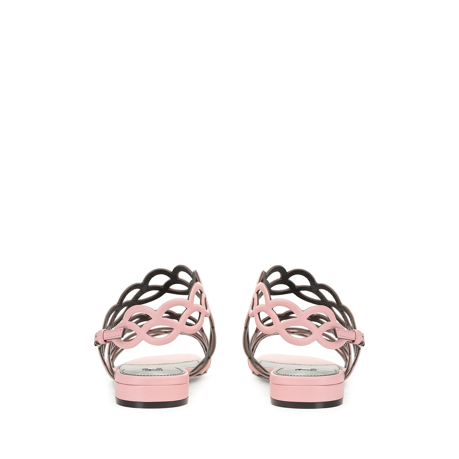 Sandales plates Sr Mermaid en cuir - Light Rose