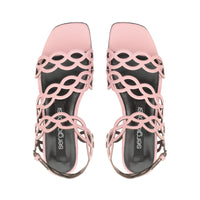 Sandales plates Sr Mermaid en cuir - Light Rose