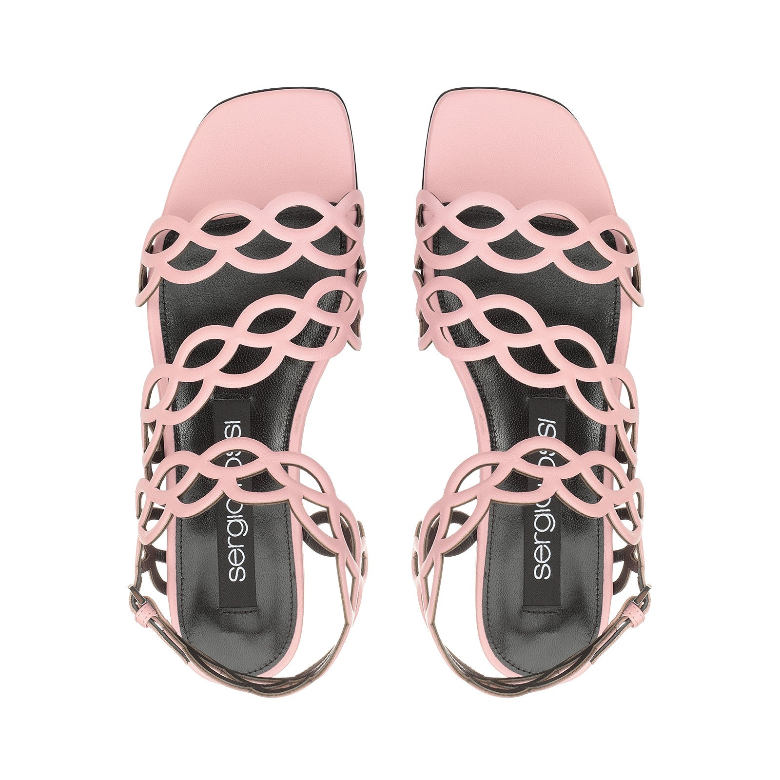 Sandales plates Sr Mermaid en cuir - Light Rose