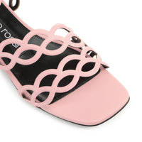 Sandales plates Sr Mermaid en cuir - Light Rose