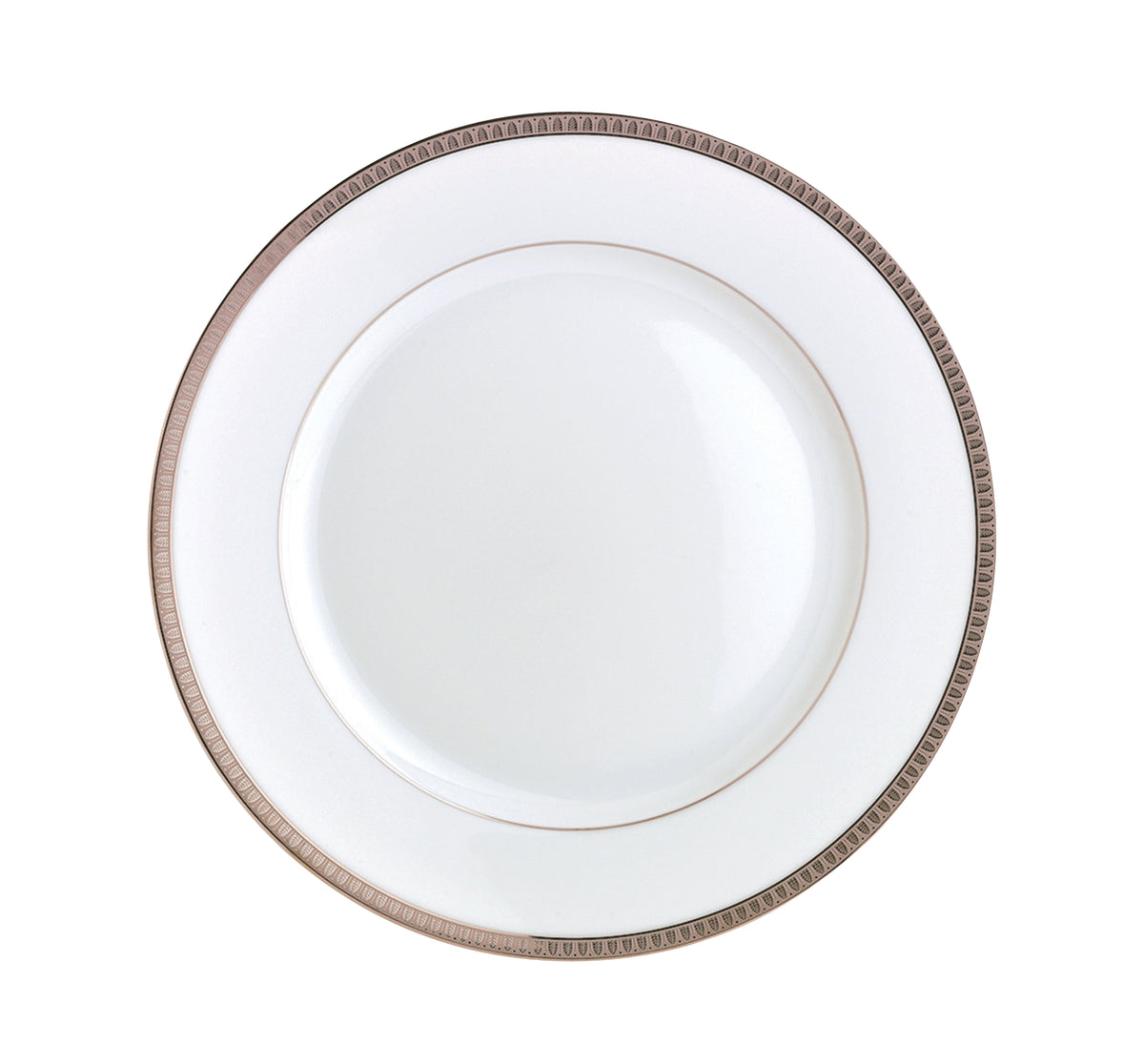 Lot de 6 assiettes plates américaine en porcelaine platine - Porcelaine