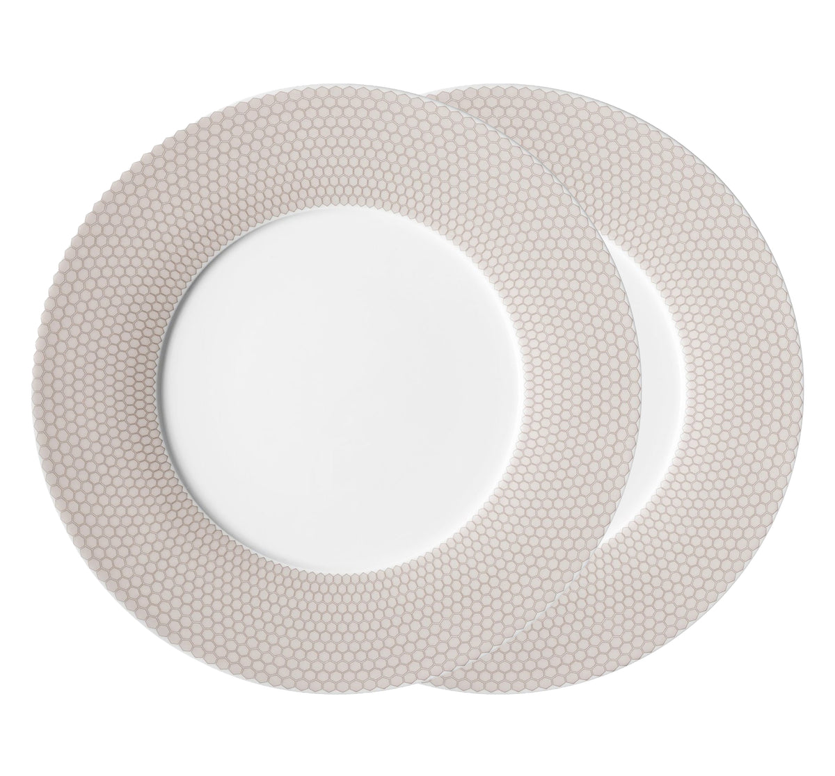 Lot de 2 assiettes de présentation en porcelaine - Porcelaine