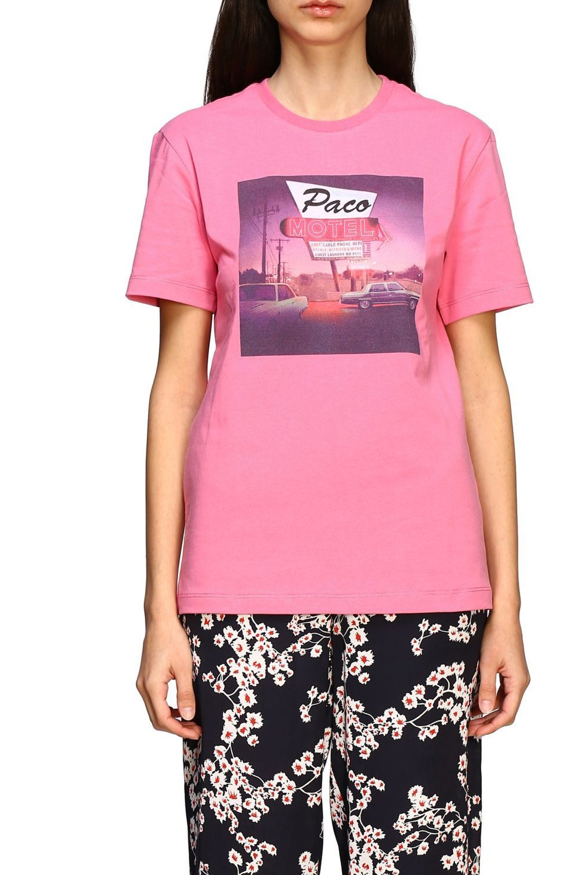 T-shirt à motif Paco Motel - Pink
