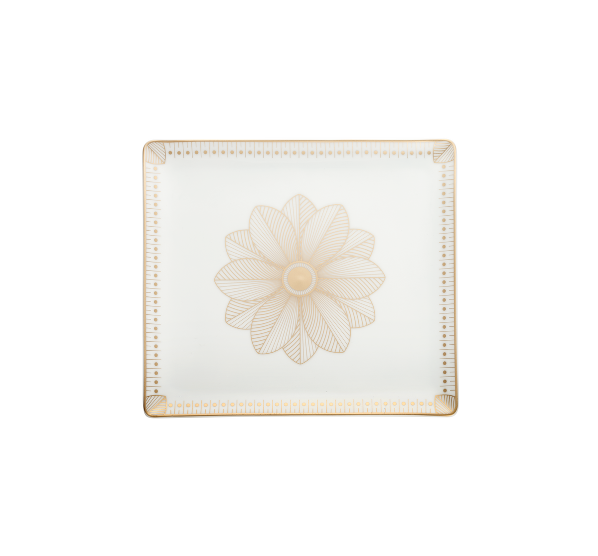 Plateau rect. or 22x19,5 cm Malmaison impériale PO