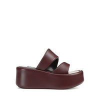 Mules à plateforme Sr Spongy 100 en cuir - Wine