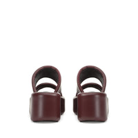 Mules à plateforme Sr Spongy 100 en cuir - Wine