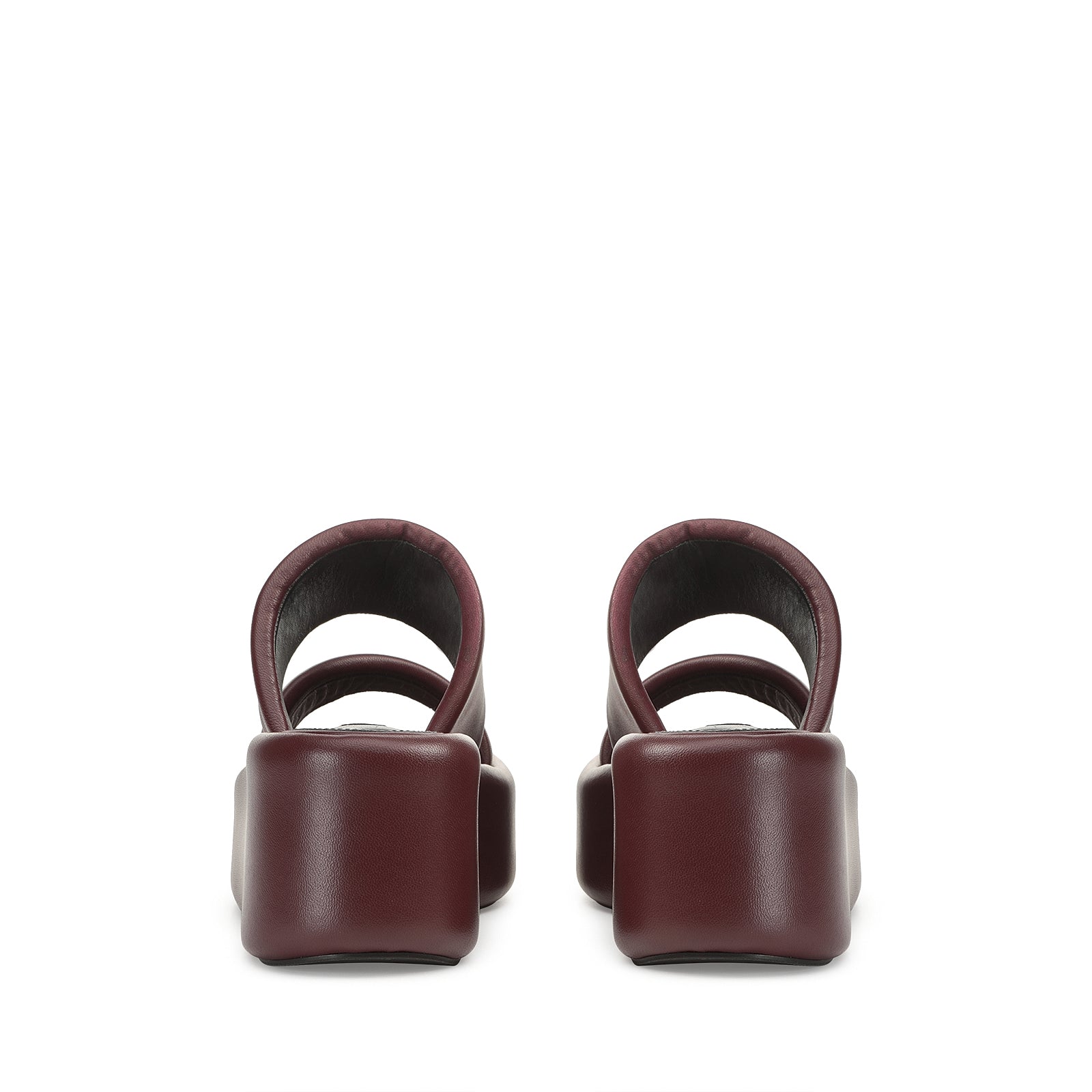 Mules à plateforme Sr Spongy 100 en cuir - Wine