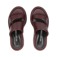 Mules à plateforme Sr Spongy 100 en cuir - Wine