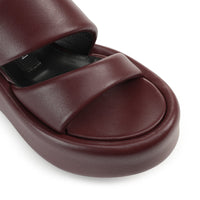 Mules à plateforme Sr Spongy 100 en cuir - Wine